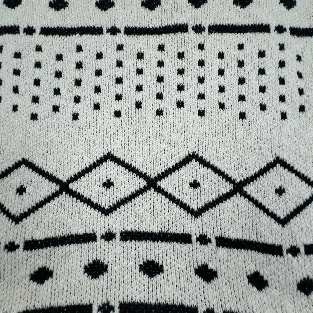 Boho Hippie Aztec Southwestern Tight Knit Soft Cotton Throw Pillow Cover